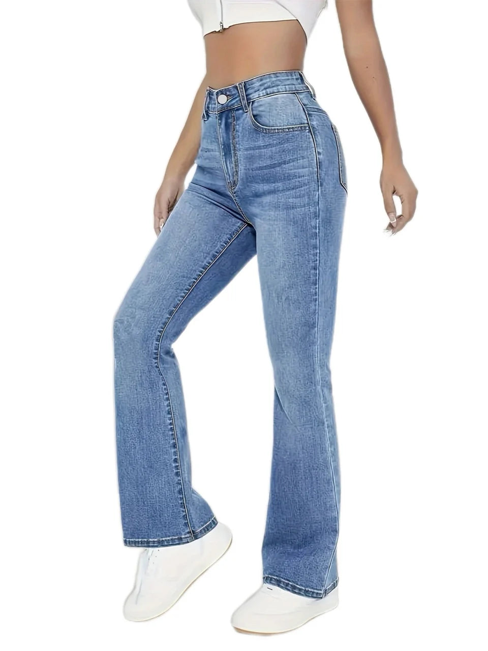 VALORIA | Women’s high waist wide leg denim jeans with relaxed fit