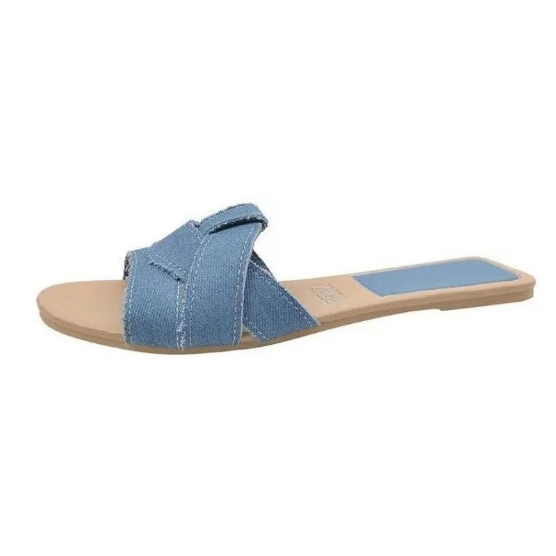 VALORIA | Women’s lightweight T-strap slide slippers beach style
