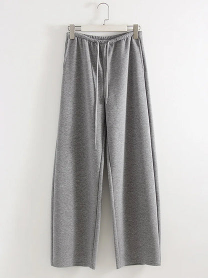 VALORIA | Women’s lightweight cotton wide leg sweatpants with breathable fabric for every season