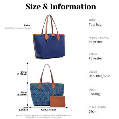 VALORIA | Women’s lightweight double-sided tote bag modern look