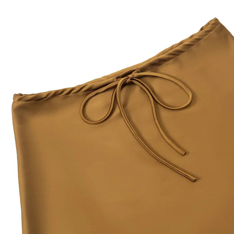 VALORIA | Women’s lightweight satin mini skirt for summer parties and date nights