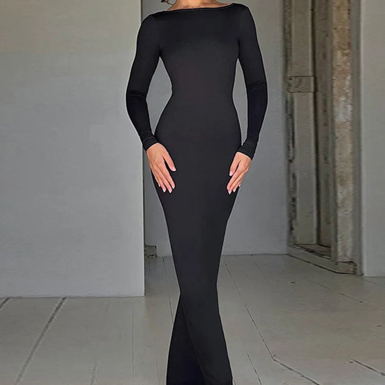 VALORIA | Women’s long sleeve bodycon maxi dress