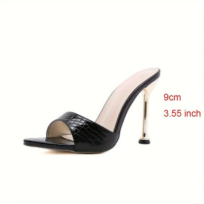 VALORIA | Women’s luxury crocodile embossed sandals designed for cocktail parties and celebrations