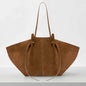 VALORIA | Women’s modern faux suede ruched shoulder tote bag