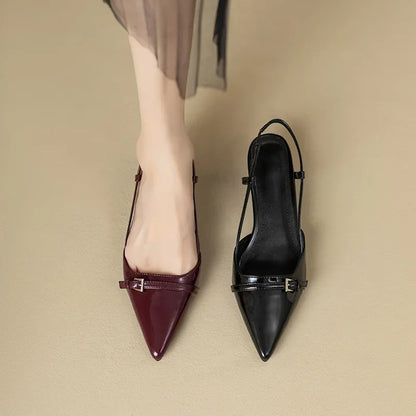 VALORIA | Women’s modern patent leather pointed-toe heels chic formal fashion
