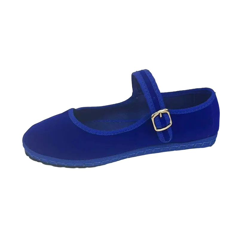 VALORIA | Women’s modern velvet Mary Jane flats chic everyday style