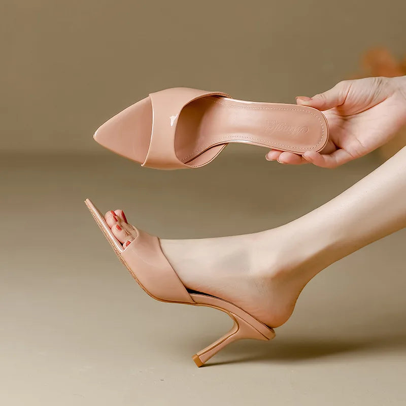 VALORIA | Women’s pointed heel slides elegant modern design