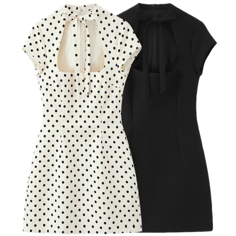 VALORIA | Women’s polka dot bow mini dress