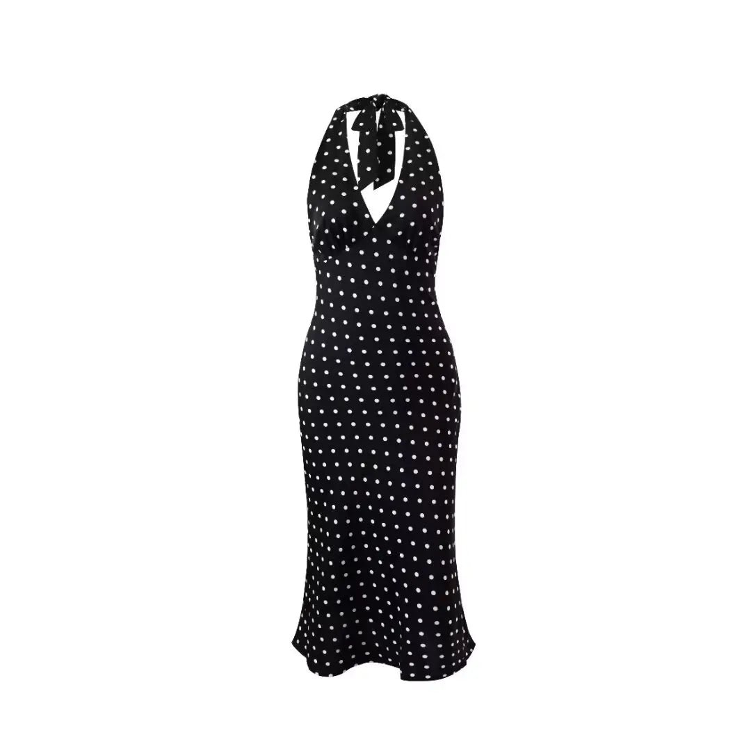 VALORIA | Women’s polka dot halter dress