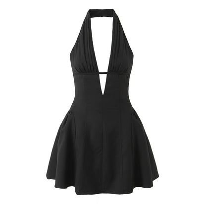 VALORIA | Women’s polka dot halter mini dress