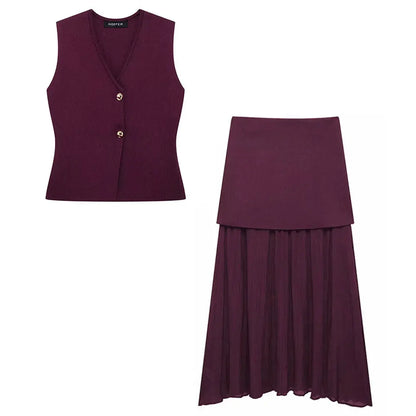 VALORIA | Women’s premium elegant knit skirt set with flattering feminine silhouette