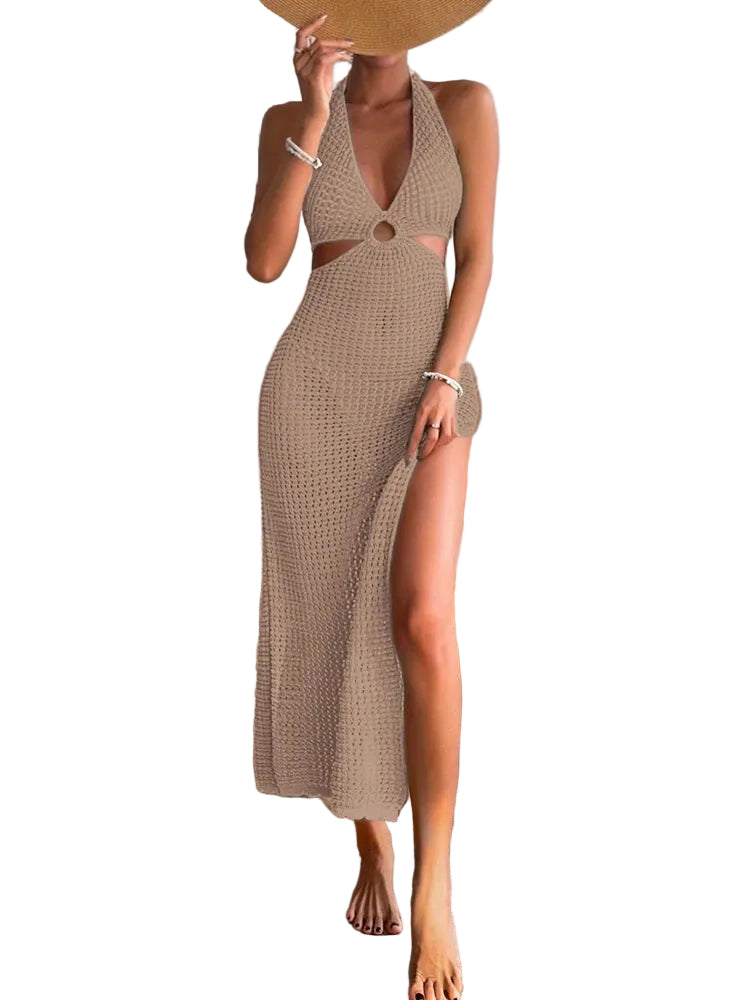 VALORIA | Women’s premium knit hollow-out dress with flattering body-contouring fit