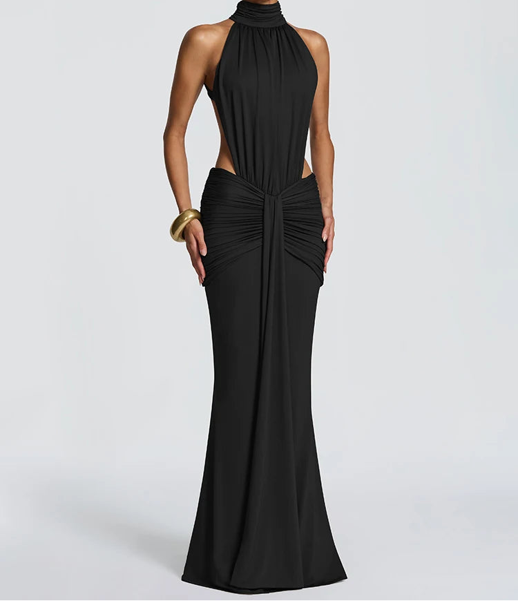 VALORIA | Women’s premium off-shoulder bodycon maxi dress with flattering fitted design