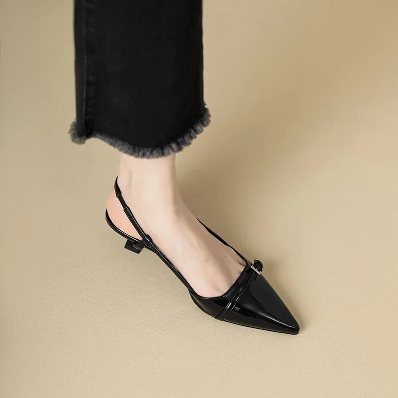 VALORIA | Women’s premium patent leather pointed-toe heels refined dress shoe style