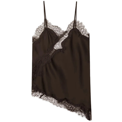 VALORIA | Women’s premium satin lace camisole top for casual and evening wear