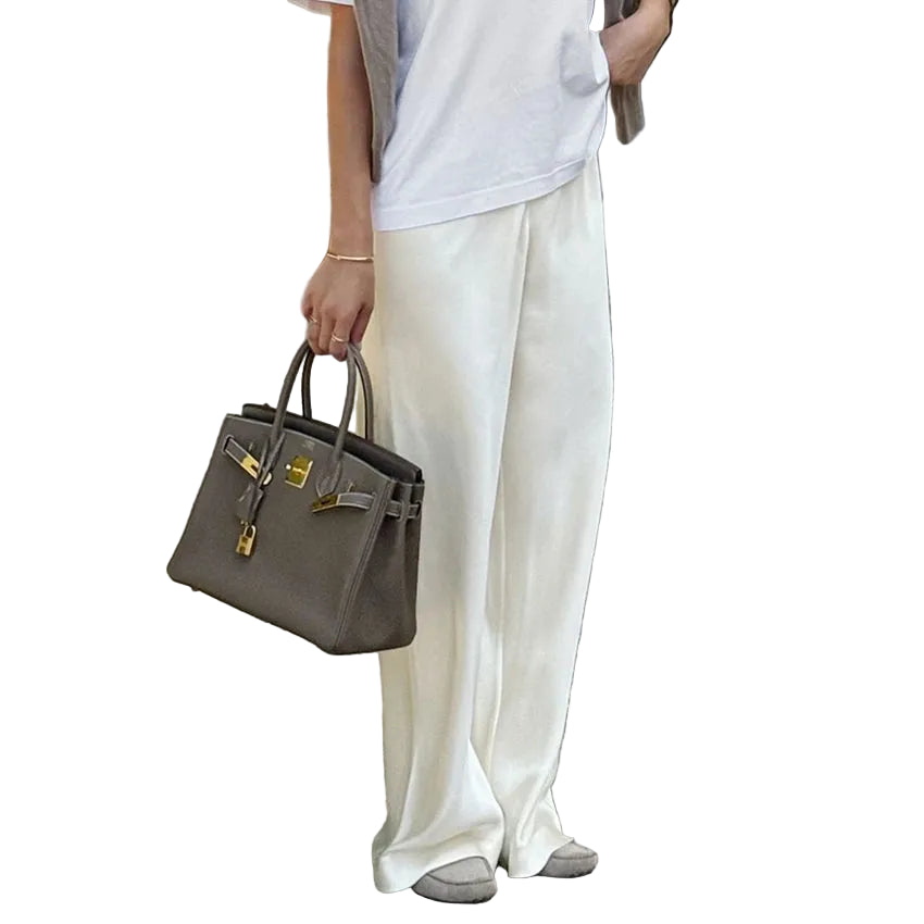 VALORIA | Women’s premium satin wide leg pants for office and evening wear