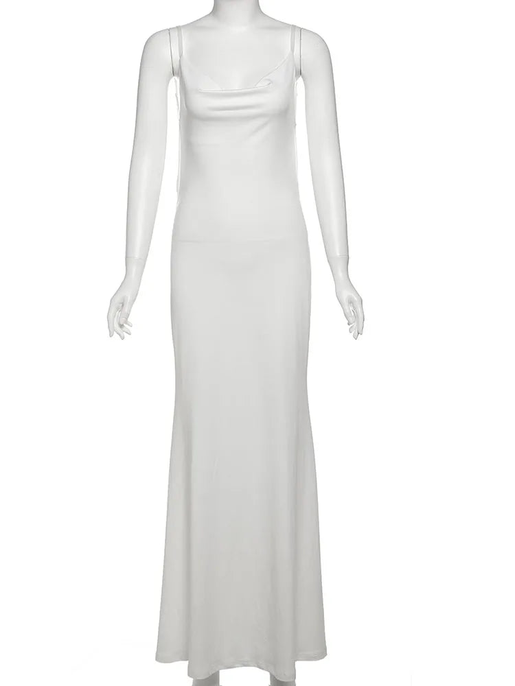 VALORIA | Women’s premium silky backless maxi dress with flattering feminine silhouette