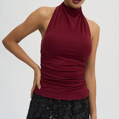 VALORIA | Women’s premium sleeveless backless top with soft stretch fabric