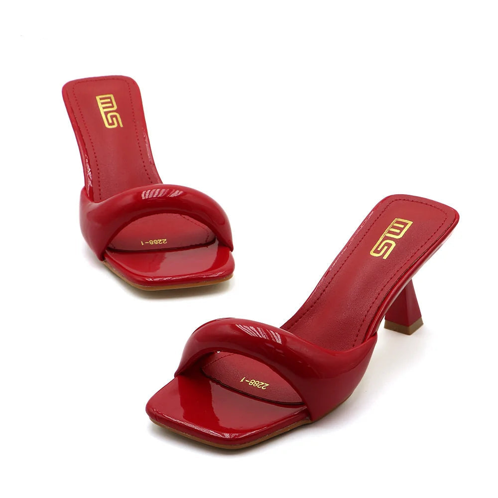 VALORIA | Women’s premium square toe slingback heels for office and evening outfits