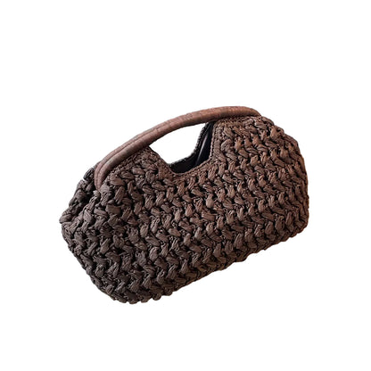 VALORIA | Women’s premium straw shoulder handbag with handcrafted woven design