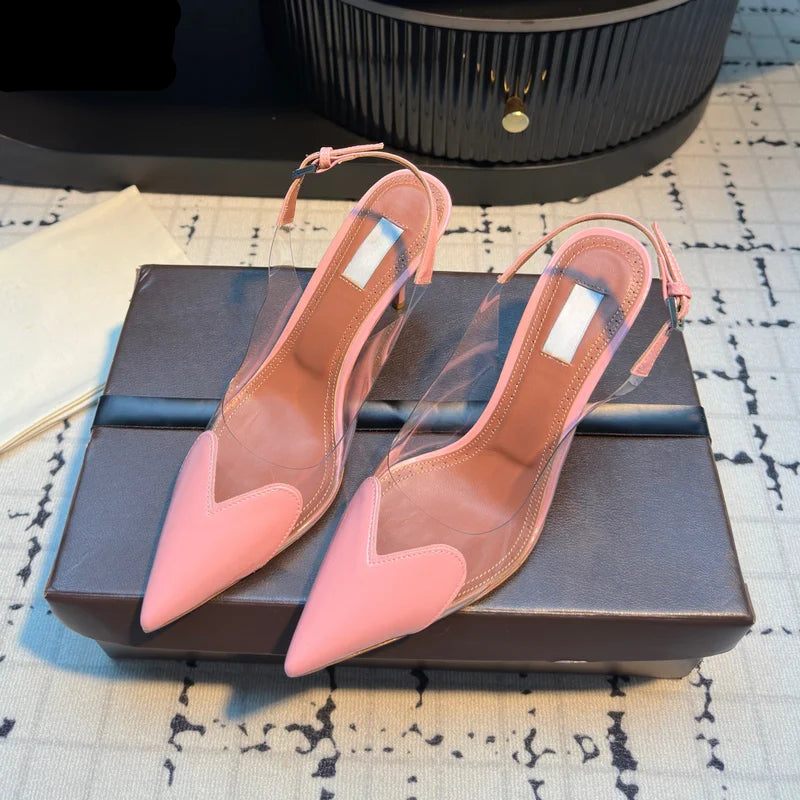 VALORIA | Women’s premium transparent pointed toe heels sophisticated fashion style