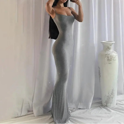VALORIA | Women’s satin backless slip maxi dress