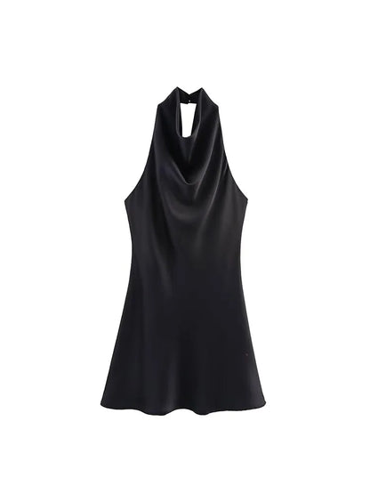 VALORIA | Women’s satin halter mini dress