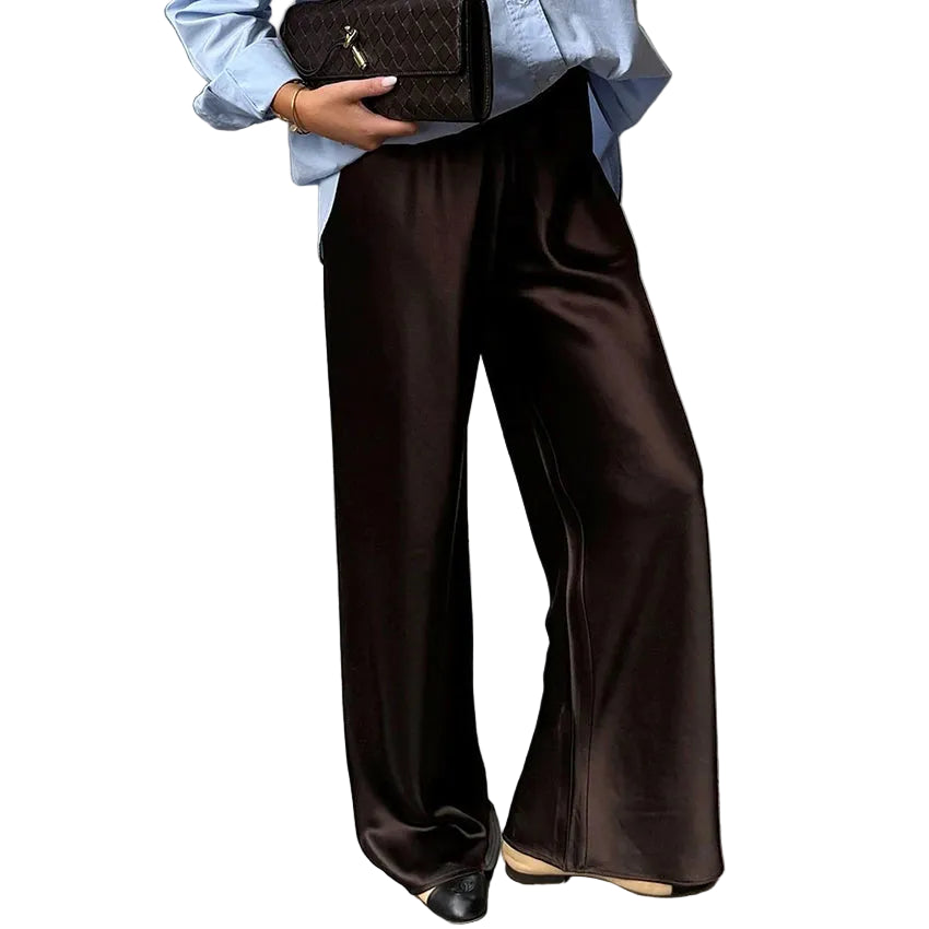 VALORIA | Women’s satin wide leg pants