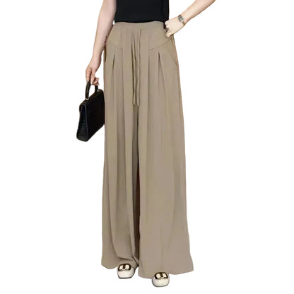 VALORIA | Women’s soft drapey ice silk wide leg pants with relaxed loose fit