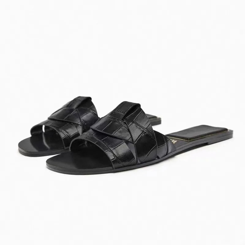 VALORIA | Women’s stylish T-strap slide slippers casual wear
