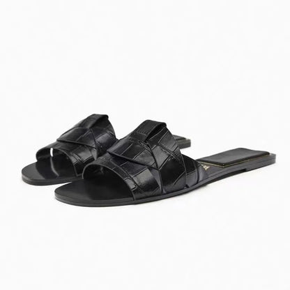 VALORIA | Women’s stylish T-strap slide slippers casual wear