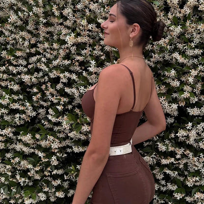 VALORIA | Women’s stylish corset-style backless crop top for summer outfits