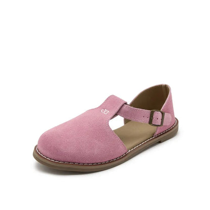 VALORIA | Women’s stylish leather hollow flat sandals modern look