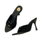 VALORIA | Women’s stylish open toe heeled slides modern fashion look