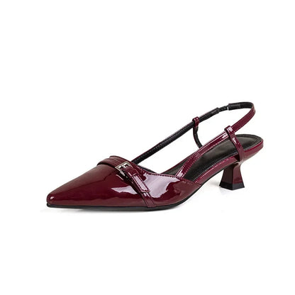 VALORIA | Women’s stylish patent leather pointed-toe heels sophisticated look