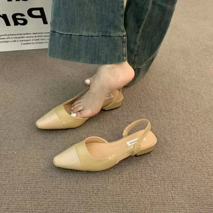 VALORIA | Women’s stylish pointed-toe low heel sandals chic casual look