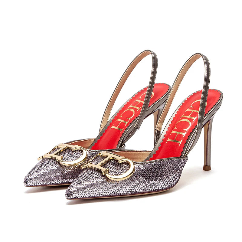 VALORIA | Women’s stylish pointed toe strappy heels chic evening look