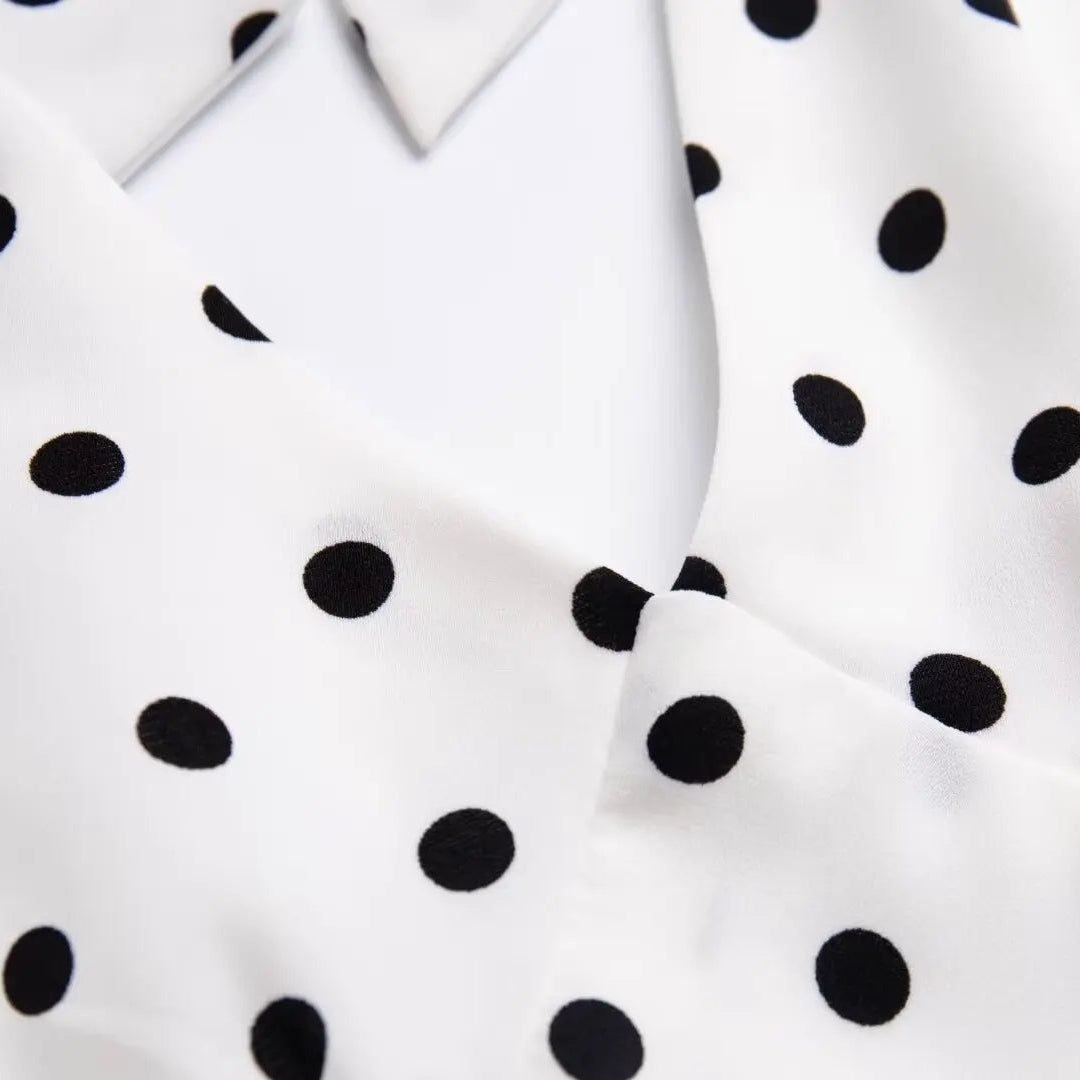 VALORIA | Women’s stylish polka dot halter dress for summer parties and vacations