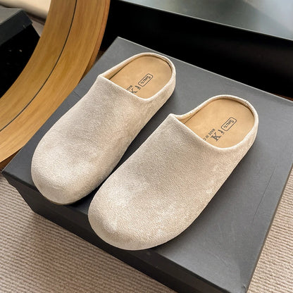 VALORIA | Women’s stylish retro suede mules casual chic look
