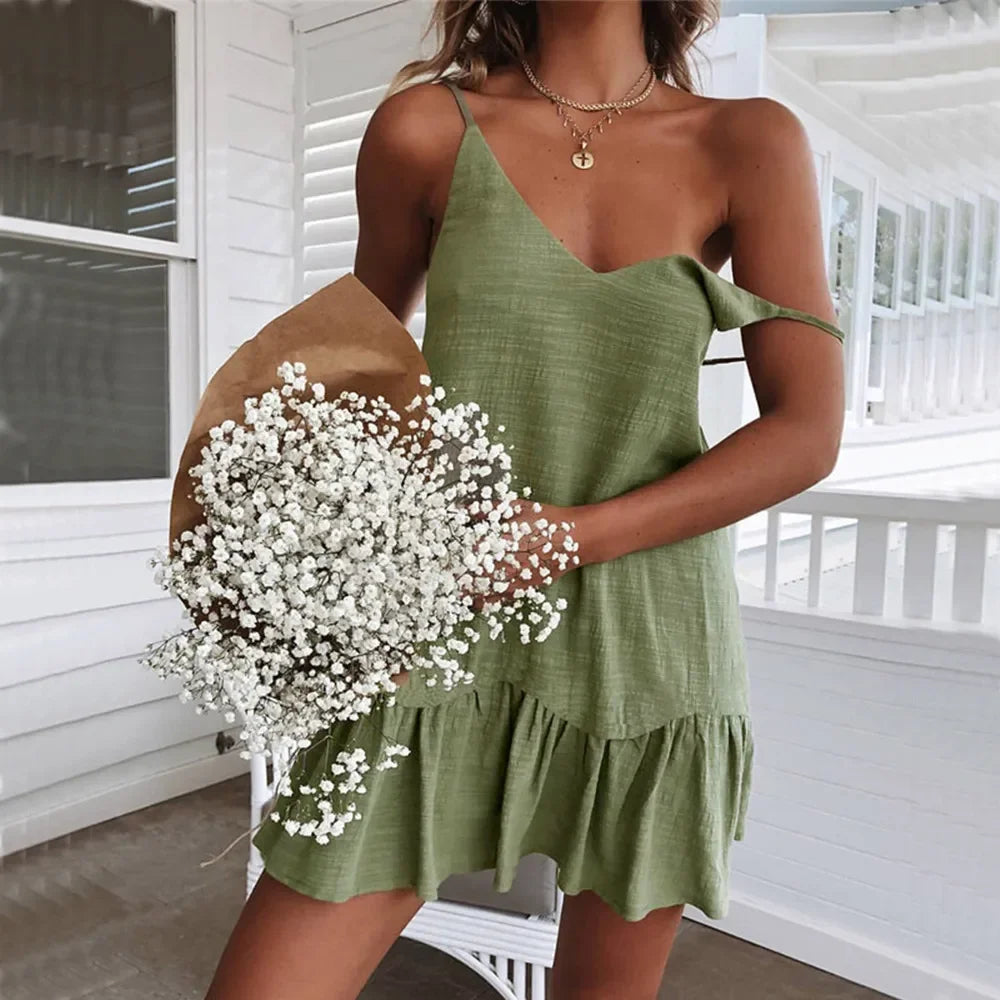 VALORIA | Women’s stylish ruffle summer dress perfect for holidays and beach vacations