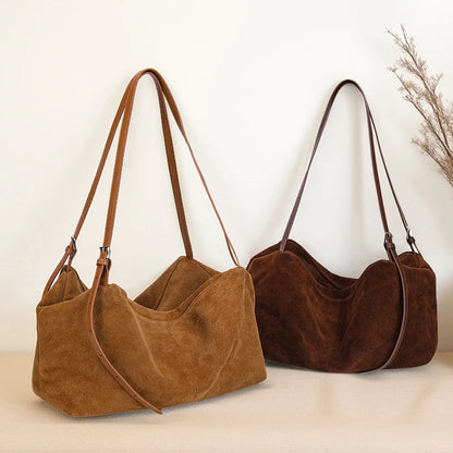 VALORIA | Women’s stylish suede cowhide leather shoulder bag