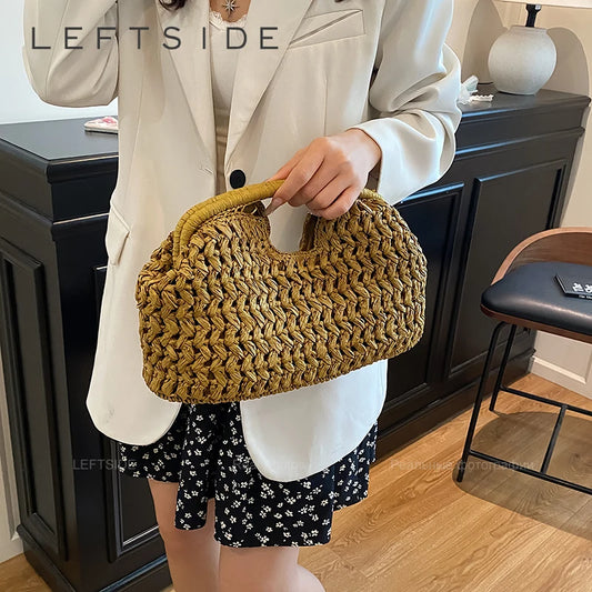 VALORIA | Women’s stylish woven straw shoulder bag for summer holidays and beach outings