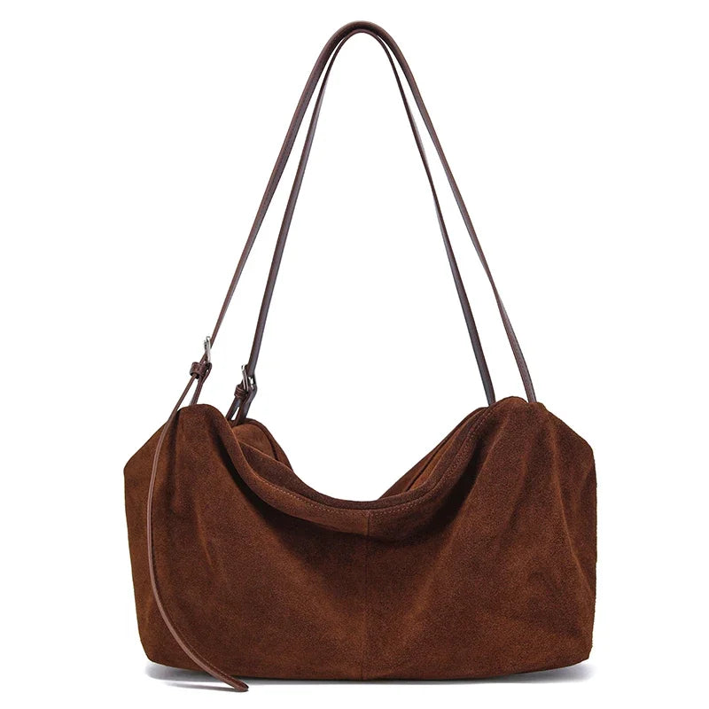 VALORIA | Women’s suede cowhide leather bag elegant everyday use