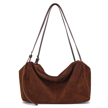 VALORIA | Women’s suede cowhide leather bag elegant everyday use