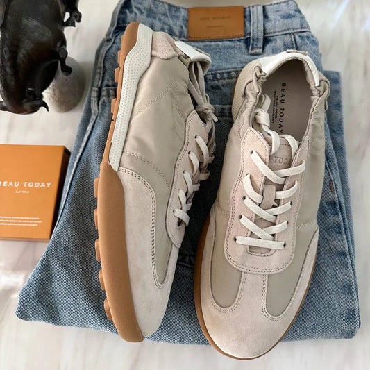VALORIA | Women’s suede patchwork sneakers