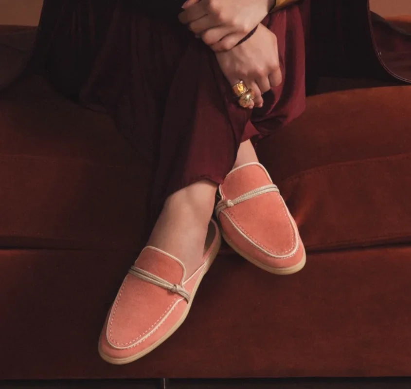 VALORIA | Women’s suede slip-on loafers soft textured casual design