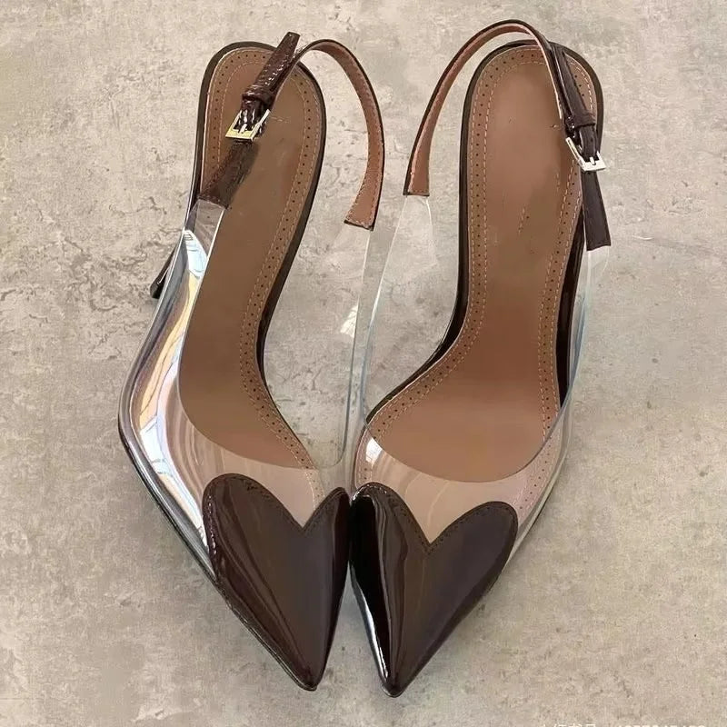 VALORIA | Women’s transparent pointed toe heels