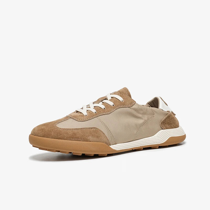 VALORIA | Women’s trendy suede patchwork sneakers fashion look