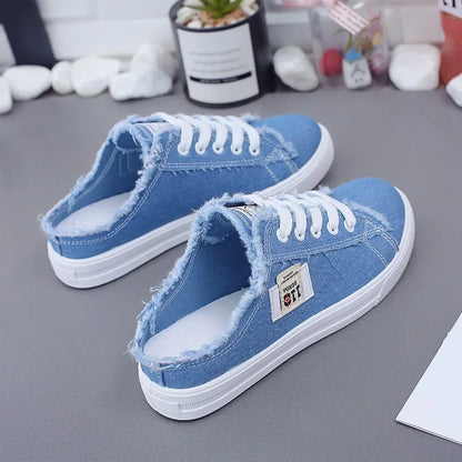 VALORIA | Women’s versatile denim canvas sneakers walking and travel footwear