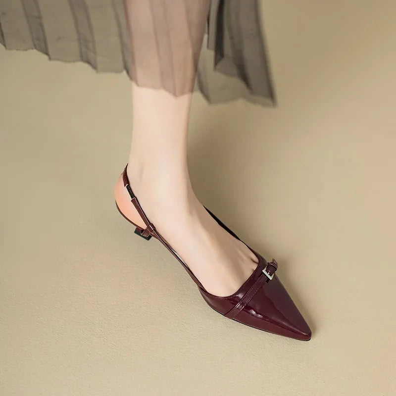 VALORIA | Women’s versatile patent leather pointed-toe heels office and evening wear